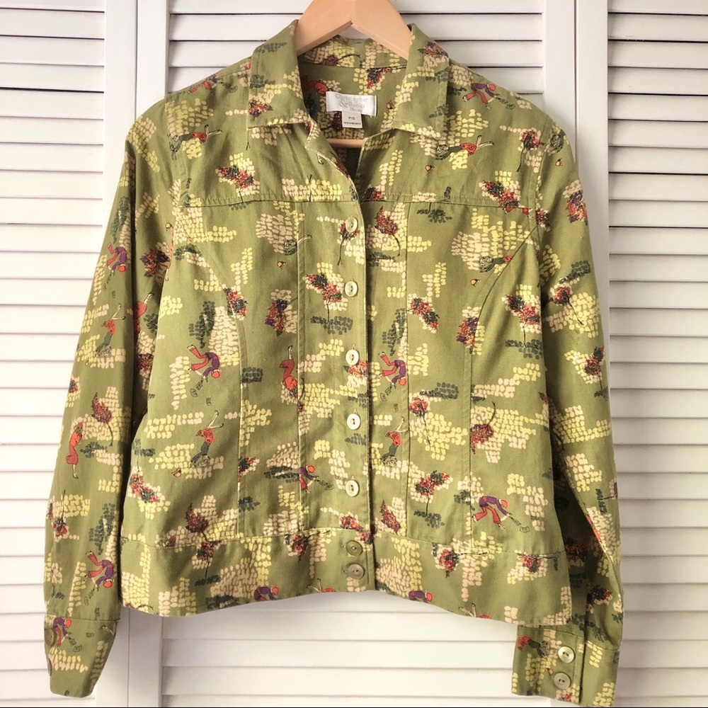 Christopher & Banks Button Up Whimsical Jacket